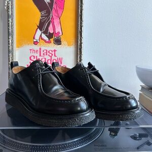 AMI Polished Leather Derby Shoe size 40 Black